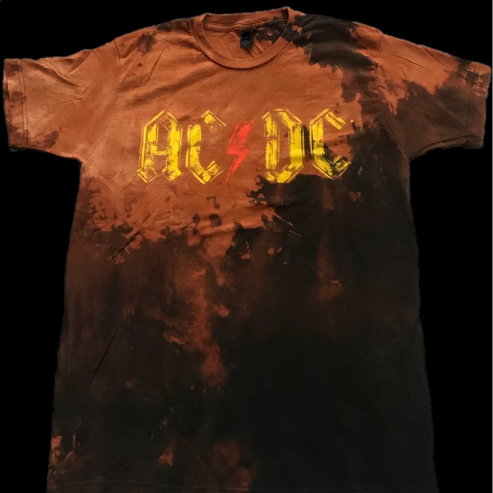 Adult M AC/DC Acid-Washed T-Shirt